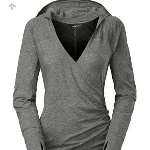 North face wrap front hoodie